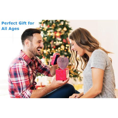 Wireless Bluetooth Mouse Cute Pink Love Heart Shinning Led Light Silent Portable Lightweight USB Optical Cordless Dual Mode Mice for PC Laptop Computer Tablet Mac MacBook Pro Kids Girls Women Gift