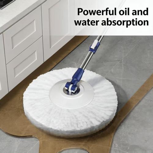 Spin Mop and Bucket Set, Microfiber Mop with Bucket, Easywring Floor Mop with 3 Washable Pads for Hardwood Floor Cleaning