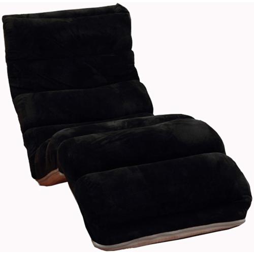 Folding Reading Chairs Foldable Padded Floor Chair Multifunctional Folding Sofa Easy to Remove and wash 5-Speed Adjustment Lounge Chair Bedroom Balcony Multi-Color Optional(Black)