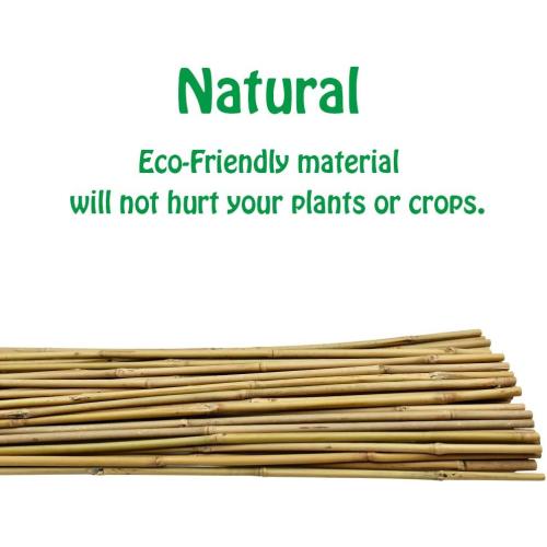 Natural Bamboo Trellis 24 Inches Tall, Mininfa Garden Ladder Trellis, Plant for Climbing Plants, Vegetables, Pots - 3 Pack
