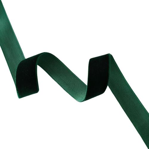 Abbaoww 25 Yards Forest Green Velvet Ribbon 1 Inch Wide Single Face Velvet Ribbon for Christmas Wreath Decoration Gift Wrapping DIY Project Bow Making