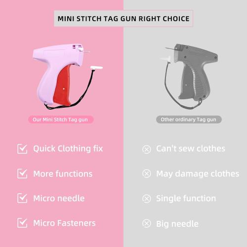Fine Stitch Gun Mini Stitch Gun Kit for Clothes, Quick Clothing Fixer with 6 Fine Needles, 1000 5mm Fasteners and Case, Speedy Clothing Fixer Stitch Gun for Clothes Quick Stitch Gun for Clothes