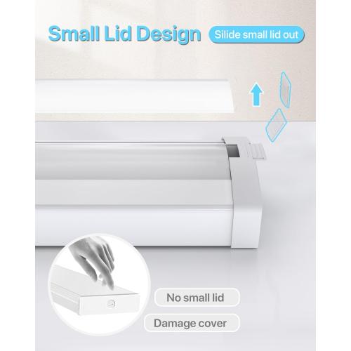 HYPERLITE 4FT 60W LED Wraparound Light, 6600lm Linkable 60W/50W/40W 5000K Led Shop Lights Surface Mounting, ETL,AC120V LED Ceiling Office Wrap Light for Kitchen, Hallway, Fluorescent Replacement, 4P