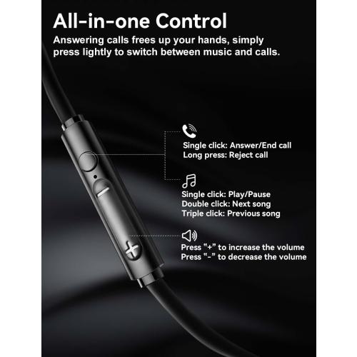 MAS CARNEY USB C Headphones Wired for iPhone 17 Pro Max 16 15, Samsung S26