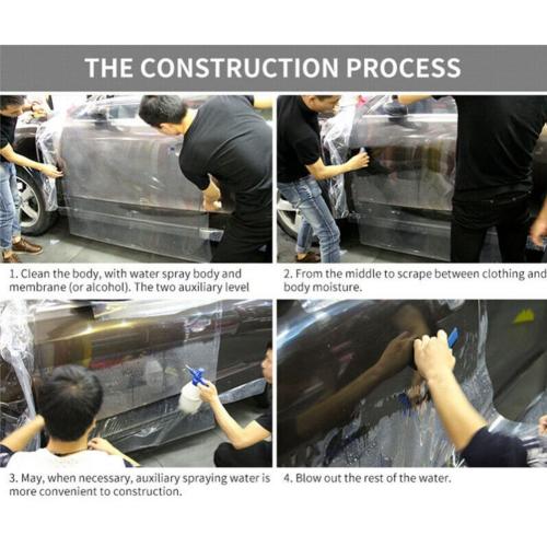ibasenice Car Paint Protection Film: Car Film Vehicle Clear Bumper Film Sticker Auto Anti- Scratch Film, Length: 118. 1, Transparent