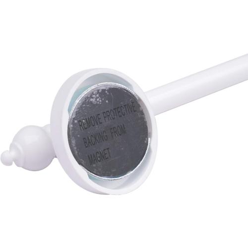 Magnetic Curtain Rods,Multi-Use Adjustable Appliance for Metal Doors,Windows,No Tools Needed，16-28 Inch，White，4 Pack