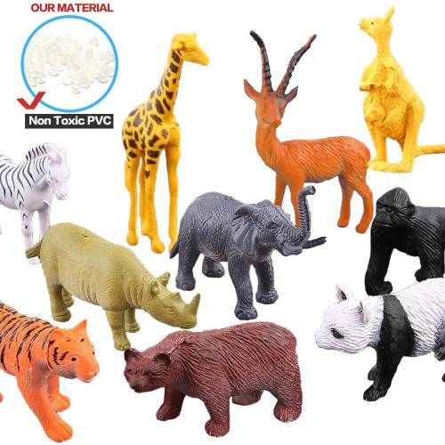 Animals Figure,54 Piece Mini Jungle Animals Toys Set With Gift Box,ValeforToy Realistic Wild Animal Learning Party Favors Toys For Boys Girls Kids Toddlers Forest Small Farm Animals Toys Playset