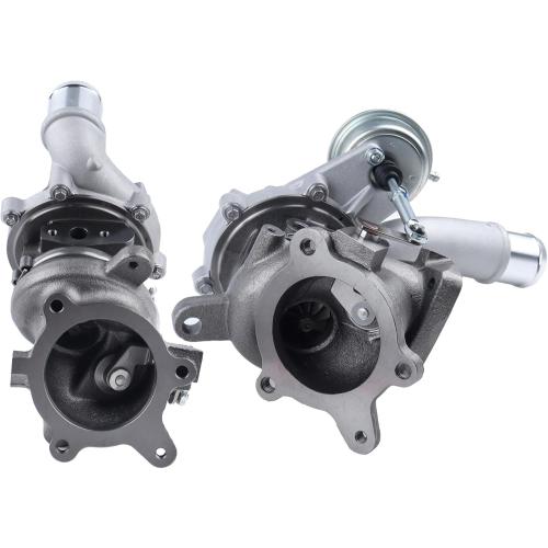 2Pcs Left & Right Complete Turbo Turbocharger Kit w/Wastegate Actuator & Gasket Compatible with 2010-2019 Ford Explorer Flex Taurus Lincoln MKS MKT V6 3.5L Replace# AA5E-9G438-GD AA5Z-6K682-CA‼️serial number in photos(light oil from manufacturer to prevent rusting) some accessories included in a sealed bag‼️