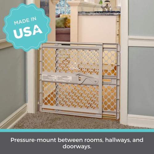 Toddleroo by North States - Supergate Ergo Baby Gate: Plastic Baby Gate for Stairs & Doorways - Adjustable Indoor Safety Gate - Made in USA - 26 to 42 Inches Wide - 26 Inches Tall - Sand