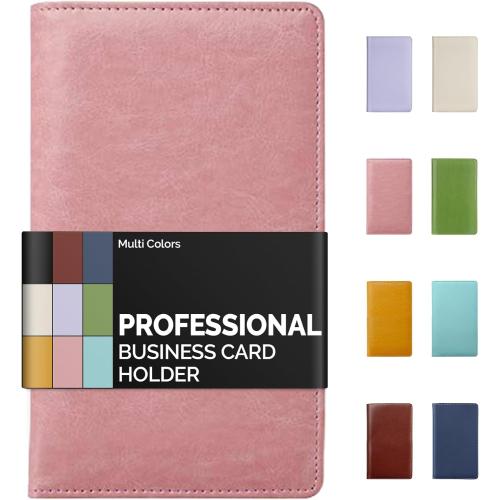 Sooez Leather Professional Business Card Book Holder Organizer for 240 Card