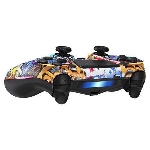 TIANHOO Wireless Controller Compatible with PS4/Pro/Slim, with Vibration Feedback, Motion Sensing, Touchpad, Light Bar, Share, 3.5mm Headphone Jack(Graffiti)