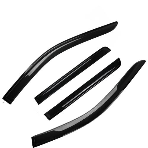 Tape-On Rain Guards Window Visor Compatible with 2019-2024 Chevy Silverado 1500 & GMC Sierra 1500 Crew Cab Pickup Truck Window Vent Deflector Visors 4 Pcs