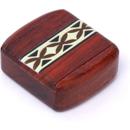 1pcs Handcrafted Wooden Pill Case for Purse - Elegant Rosewood Pill Box Organizer, Discreet Wallet-Size Storage for Medications, Jewelry & Essentials