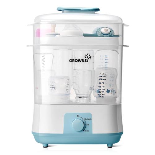 GROWNSY Bottle Sterilizer and Dryer, Electric Steam Baby Bottle Sterilizer, Bottle Sanitizer for Baby Bottles & Pacifiers, Breast Pump Parts Blue