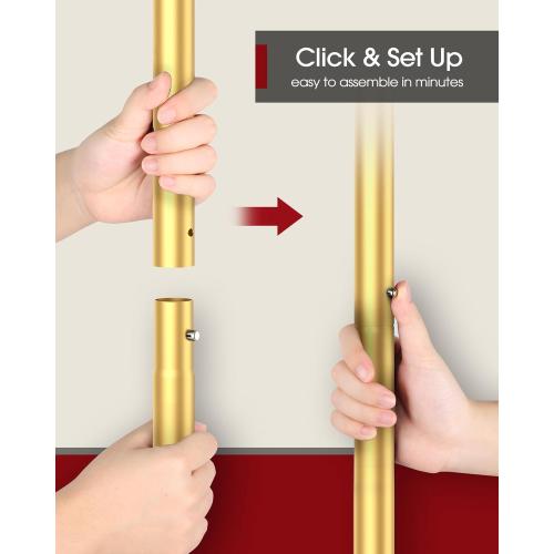 Clothes Rack - Clothing Rack with Storage Mesh Shelf & Casters, Heavy-Duty Metal Clothing Rack for Hanging Clothes, Dresses, Coats, Large Load Capacity, Easy Assembly, Gold, 28.0x16.9x59.0