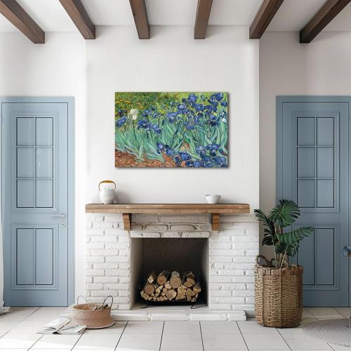 YRYWAWA Van Gogh Irises Canvas Wall Art Irises Flower Garden Canvas Art Prints Famous Oil Painting Reproduction Pictures Modern Floral Artwork Classic Decor for Living Room Bedroom Office Home Decor 24x36 inch