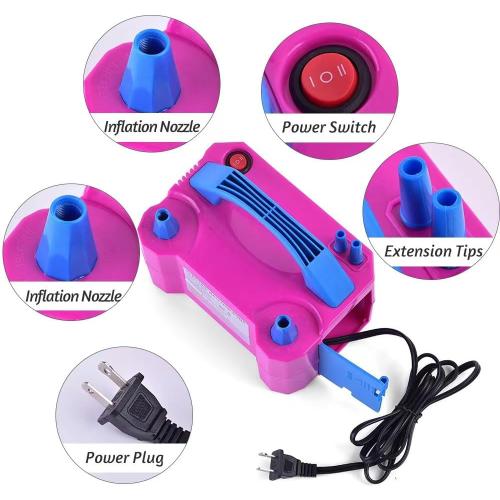 Electric Air Balloon Pump, Portable Dual Nozzle Electric Balloon Inflator/Blower for Party Decoration,Used to Quickly Fill Balloons - 110V 600W