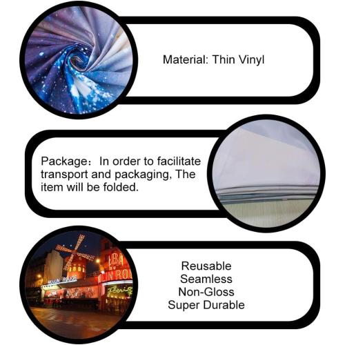 Paris Moulin Rouge Backdrop 7x5ft Night Street Scenery Photography Background Studio Props LYPH781