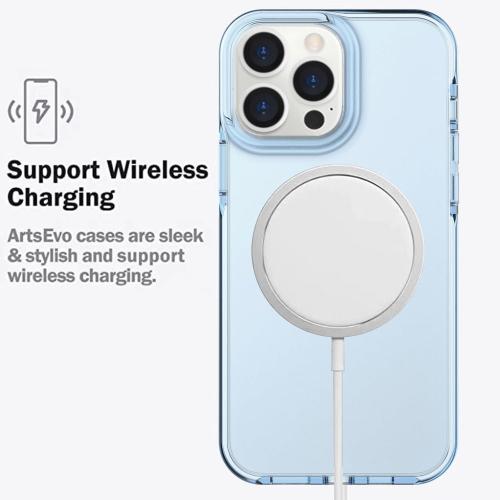 ArtsEvo Designed for iPhone 15 Pro Max Case, 6.6ft Drop Protection, Full Body Screen Camera Protective Phone Case,Light Blue