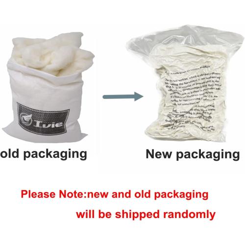 Ivie Organic Luxury Cotton Batting Fiber Natural White for Stuffing (Combed Cotton 1lb)