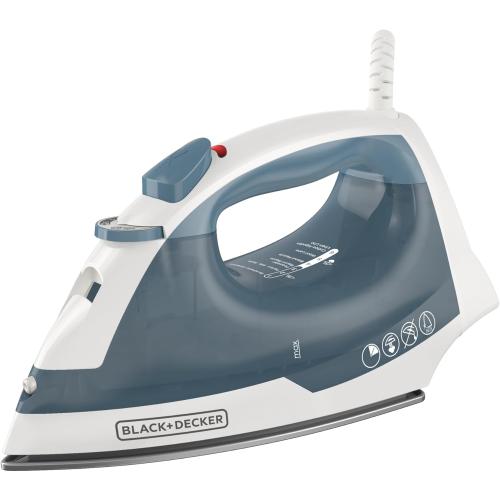 BLACK DECKER Easy Steam Compact Iron for Clothes, Automatic Shutoff, Nonstick Plate, Light Weight, 1200 Watts