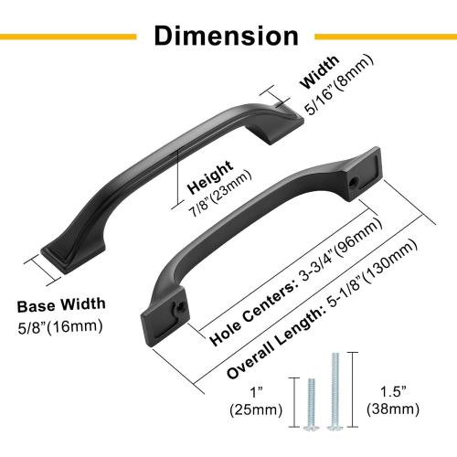 10 Pack Brushed Gold Cabinet Pulls 3-3/4 Inch Gold Cabinet Handles Gold Hardware for Kitchen Cabinets 8222 Drawers Bedroom Dresser Bathroom Vanity Cupboard