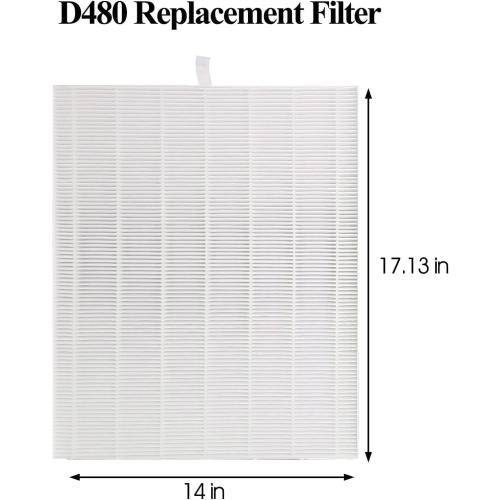 3 Pack D480 Replacement Filter Compatible with Winix D480 Air Cleaner Purifier, True HEPA D4 Filter, Part Number 1712-0100-00, F ilter D4