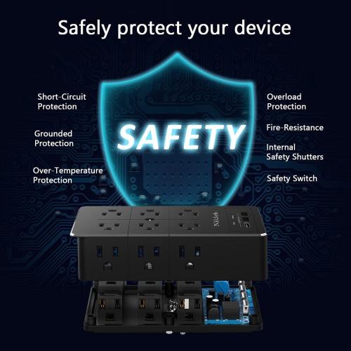 Multi Plug Outlet Extender Nikleb, Surge Protector 12 Outlets, Wall Plug with 2 USB  USB C Ports Total 3.1A, Charger Blocks Wall Mount, Outlet Splitter Heavy Duty for Home, Office, Garage Improvement