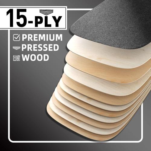 Wooden Balance Board Trainer, Wooden Balancing Board with Workout Guide to Exercise and Build Core Stability, Wobble Board for Skateboard, Hockey, Snowboard & Surf Training