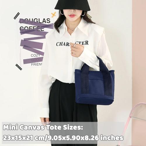 MINGRI Canvas Tote Bag for Women,Small Totes Bags with Zipper Crossbody Purse with Pockets Large Shoulder Handbag,2 Sizes