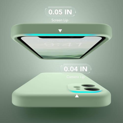 Magnetic for iPhone 11 Phone Case Silicone, Compatible with MagSafe, [Full Camera Protection][Screen Protector] Slim Shockproof Protective Case for iPhone 11 6.1, Light Cyan