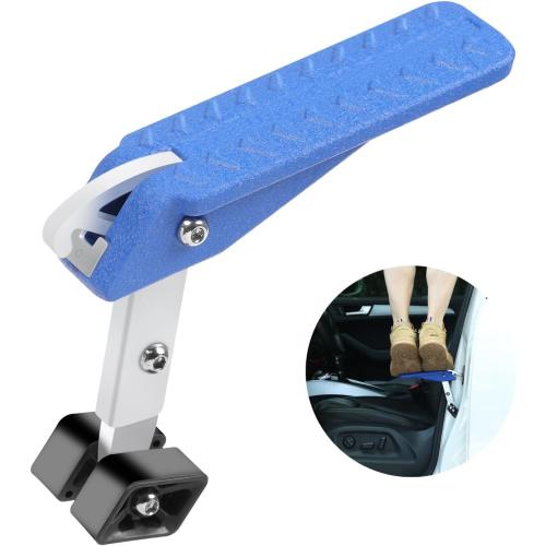 COWVIE Foldable Car Door Step Stand Pedal - Access to Vehicle's Roof Both Feet Wider Stand Pedal for Most SUV Truck Jeep, Max Load 400 Lbs