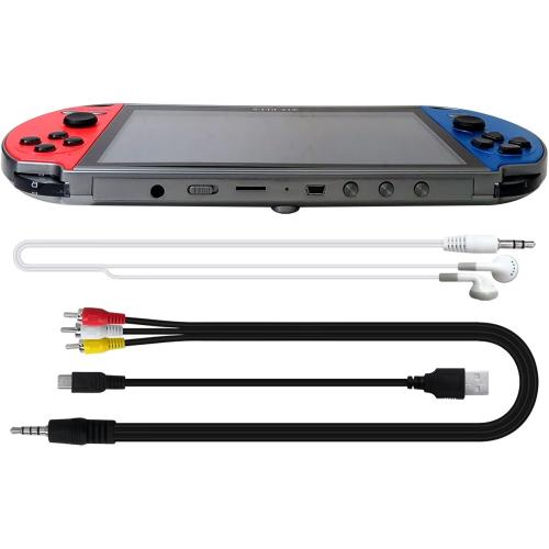 7 Inch HD Screen X12 Plus Handheld Retro Game Console Game Joystick Large 16GB Memory with 10000 Built-in Games Support 30 Game Format