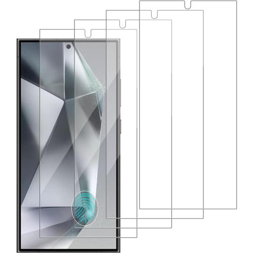 4 Pack Glass Screen Protector Compatible for Samsung Galaxy S24 Ultra/SM-S928u [9H Hardness]-HD Screen Tempered Glass, Scratch Resistant,Easy Install [Case Friendly]