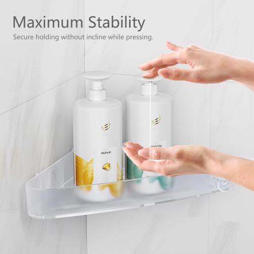 Sotfamily Plastic Shower Caddy Corner (for 90° Only), 4 Pack, Frosted Clear