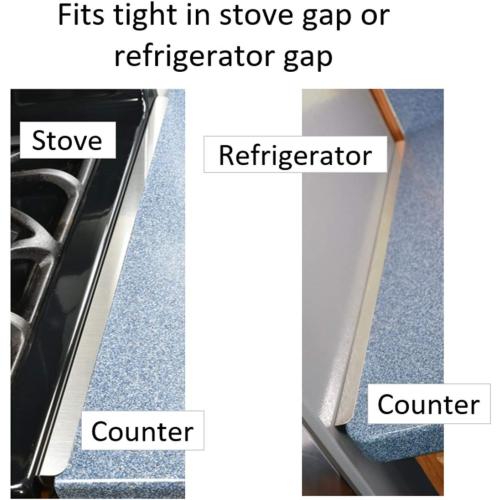 TrueGem Stove Gap Covers - 25.4, 316 Stainless Steel | Oven Side Gap Filler | Range Trim Kit | Guard Between Stove Top & Counter