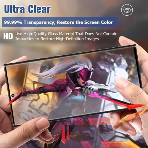 XDesign [2 2 Pack Galaxy S23 Ultra Screen Protector, 9H Tempered Glass Scratch Resistant, Ultrasonic Fingerprint Support, For Samsung Galaxy S23 Ultra 5G 6.8 Inch Glass Screen Protector