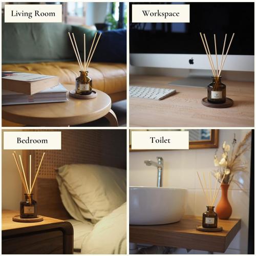 PRISTINE Maldives Villa/Inspired by Marriott Hotel Reed Diffuser Refill with Reed Sticks | Citrusy Grapefruit, Apple/Ocean Breeze/Sandalwood Oil Diffuser Refills | Hotel Reed Diffuser Oil Refill