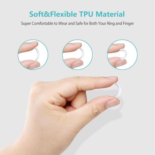 Invisible Ring Size Adjuster for Loose Rings Ring Adjuster Fit Wide Rings with Jewelry Polishing Cloth