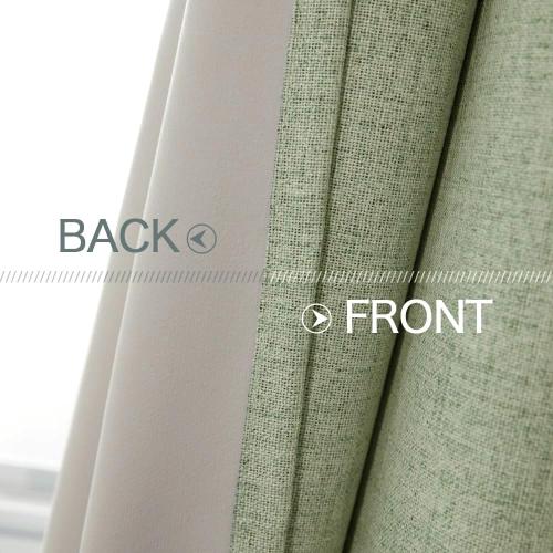 Wonicy Linen Texture Curtains for Bedroom Solid 100% Blackout Thermal Insulated Sage Green Curtains Grommet Room Darkening Curtains/Draperies for Living Room Nursery 52x84 Inch (2 Panels)