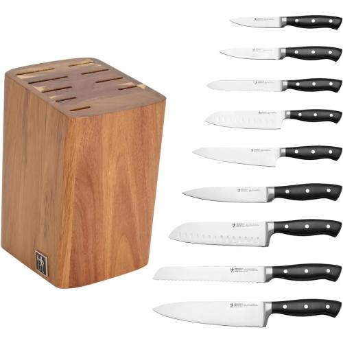 HENCKELS Fine Edge Forged Knife Block Set, 10 Piece