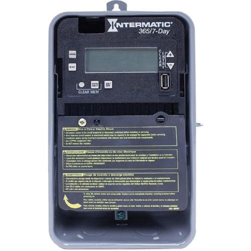 Intermatic Electronic Timer, 30 Amps, 120 to 277Vac Voltage, Operation Mode: 7/365 Days, Number of Channels: 1