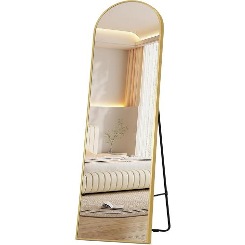 Arched Full-Length Floor Mirror | Premium Aluminum Frame & Shatterproof Glass for Modern Home/Boutique Decor