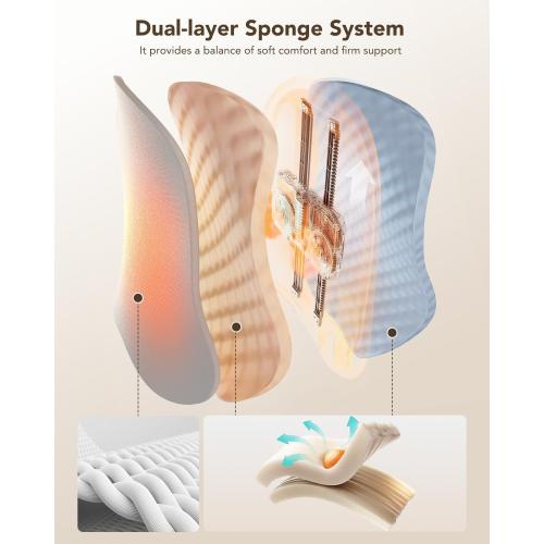 SKG TS700 Cordless Full Back Massager for Pain Relief Deep Tissue Up and Down 4D Shiatsu Back Massager with Heat Gifts for Men and Women Dad Mom Grandpa