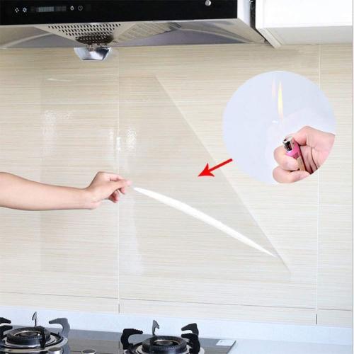 COSNIGHT Clear Contact Paper Kitchen Oil Proof Waterproof Wallpaper Self Adhesive Vinyl Film High Temperature Resistant Transparent Removable Paper for Cupboard Doors Walls Kitchen 11.8In*118In