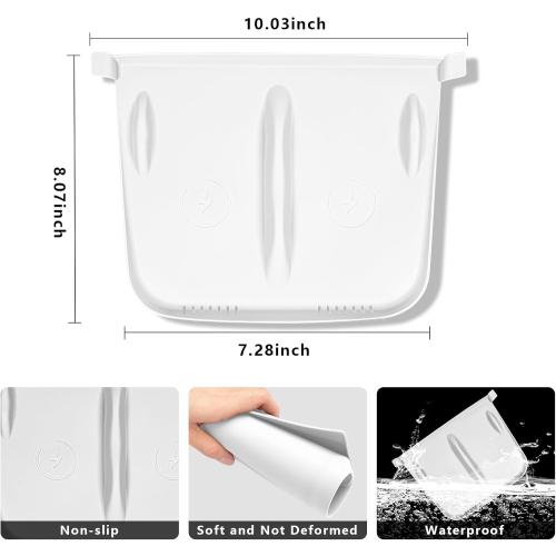 Temmis Center Console Wireless Charging Mat for Tesla Model 3 2021-2023 / Model Y 2021-2024, Anti-Slip Waterproof Silicone Phone Pad Cover for Model 3/Y (White)