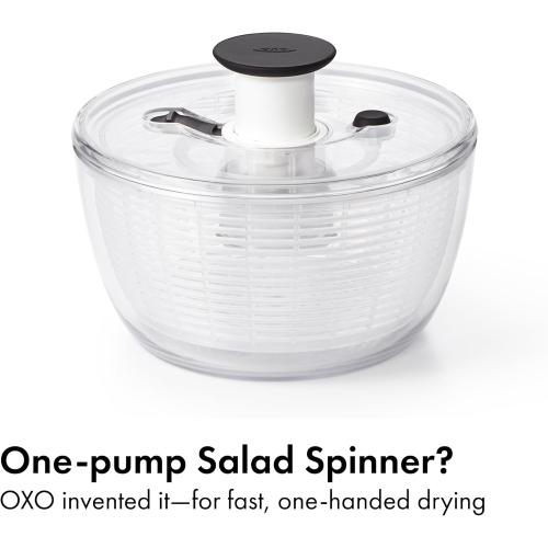 OXO Good Grips Little Salad & Herb Salad Spinner, Fruit Washer and Lettuce Spinner