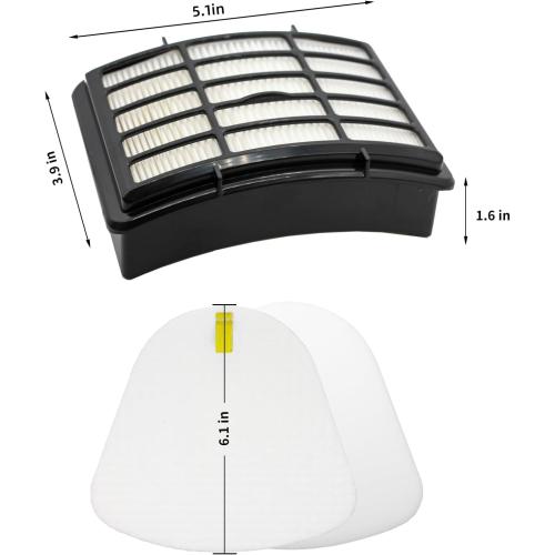 2   4 Pack Vacuum Filters Replacement Compatible for Shark Navigator Lift-Away NV350, NV351, NV352, NV355, NV356E, NV357, NV360, NV370, NV391, UV440, UV490, UV540,Replacement XFF350 XHF350