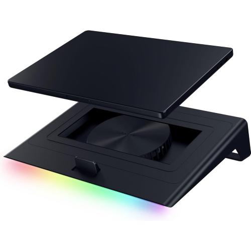 Razer Laptop Cooling Pad: Adaptive Smart - Intelligent Fan Control - Airtight Pressure Chamber - Fits Most Laptops & Macbooks 14” to 18 - Preset & Custom Fan Curves - 3 Port USB Type A - Chroma RGB