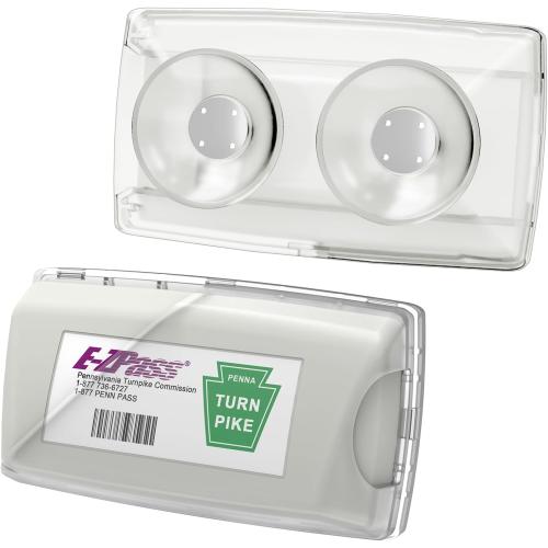 Zeyitian Ez Pass Holder Clear 1 Pack - Super Strong Suction Cups for Windshield, Toll Pass Transponder Holder for EZ Pass/iPass